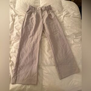 Abercrombie & Fitch Beige Sloane Tailored Wide Leg Pants